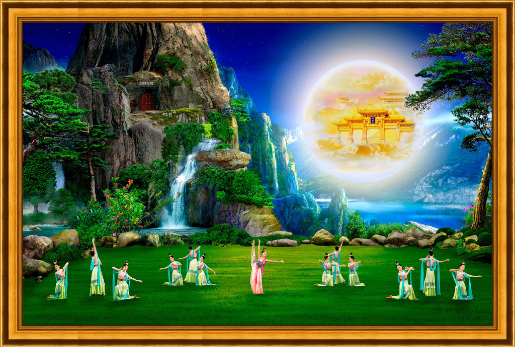 Giclée Kunstdruck | The Moon Palace Graces the Earth