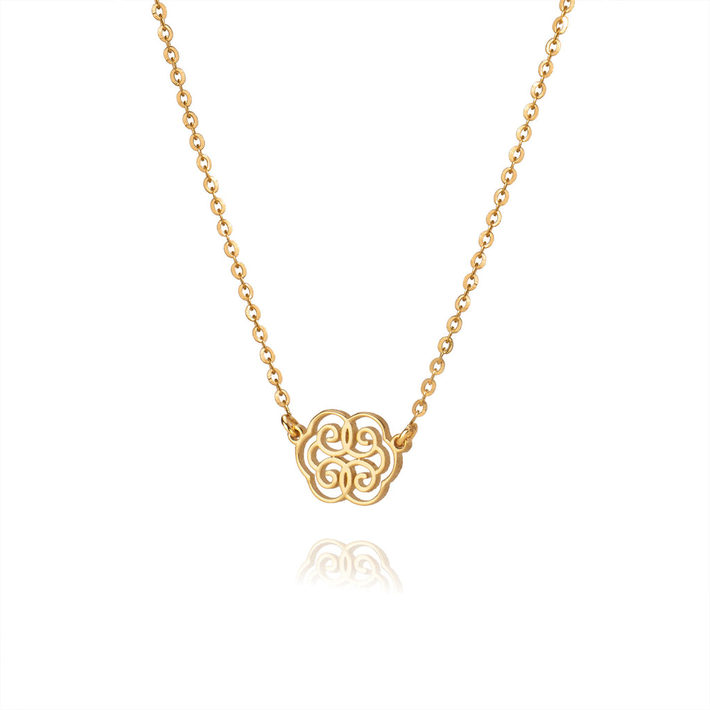 Ruyi Wondrous Blessings Necklace 14kt Yellow Gold
