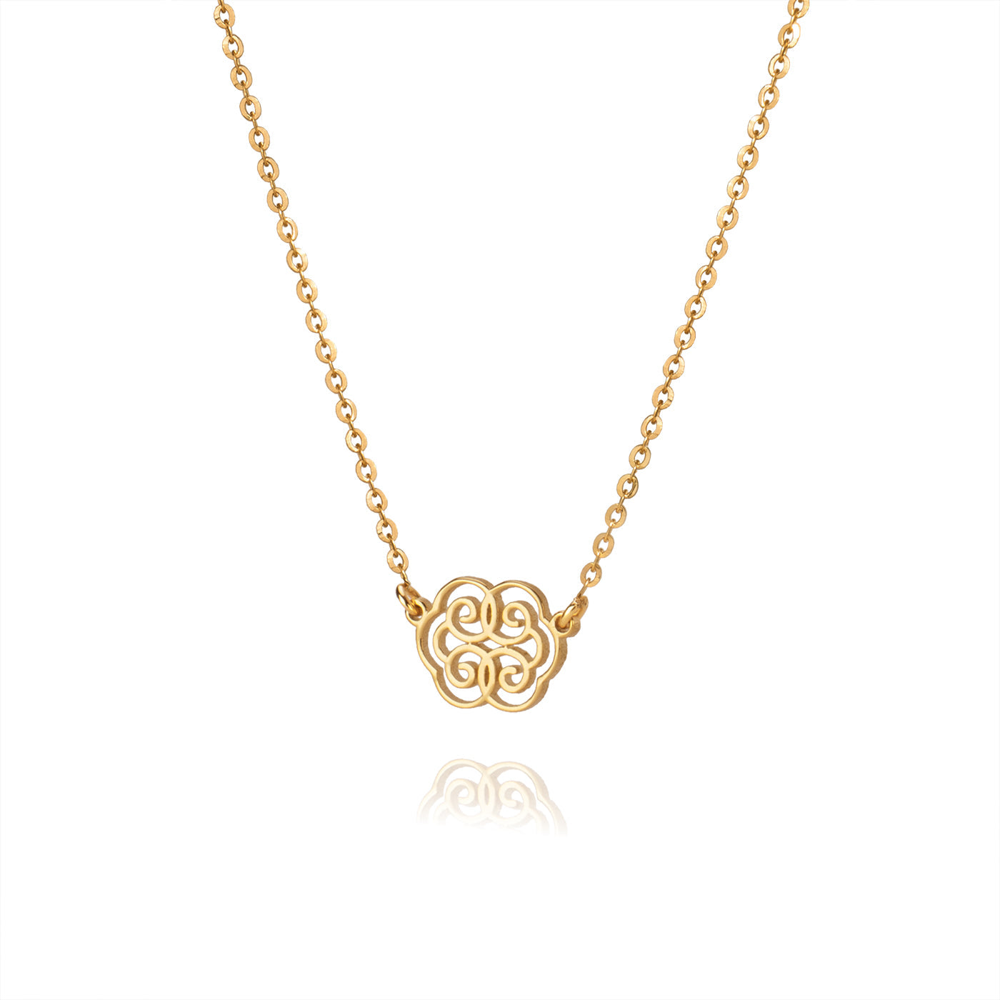 Ruyi Wondrous Blessings Necklace 14kt Yellow Gold