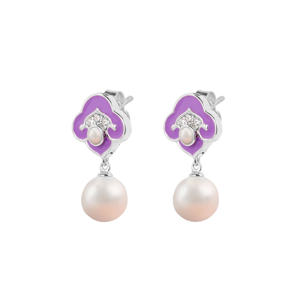 Heavenly Cloud Earrings Purple