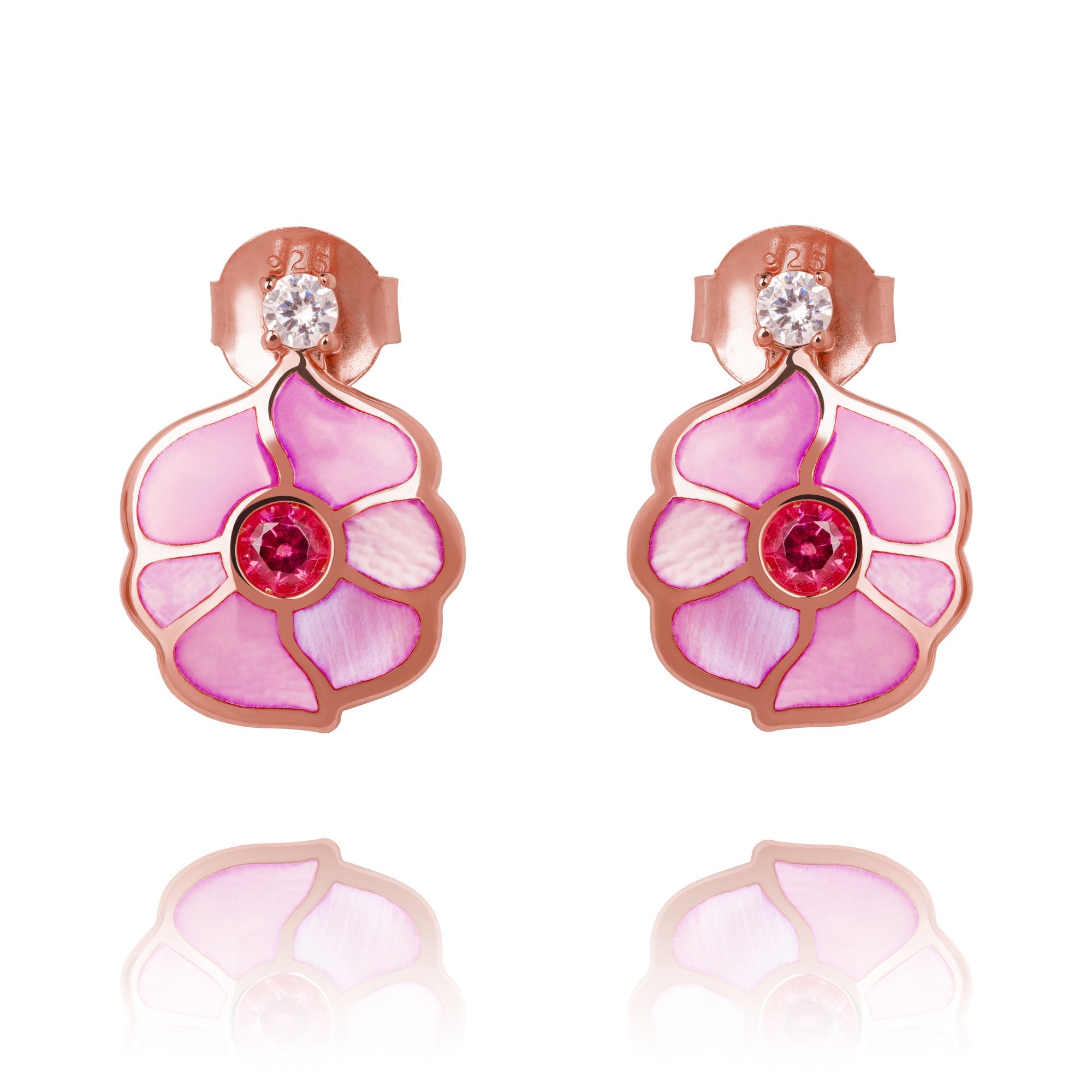 Windmill Grace Stud Earrings Pink