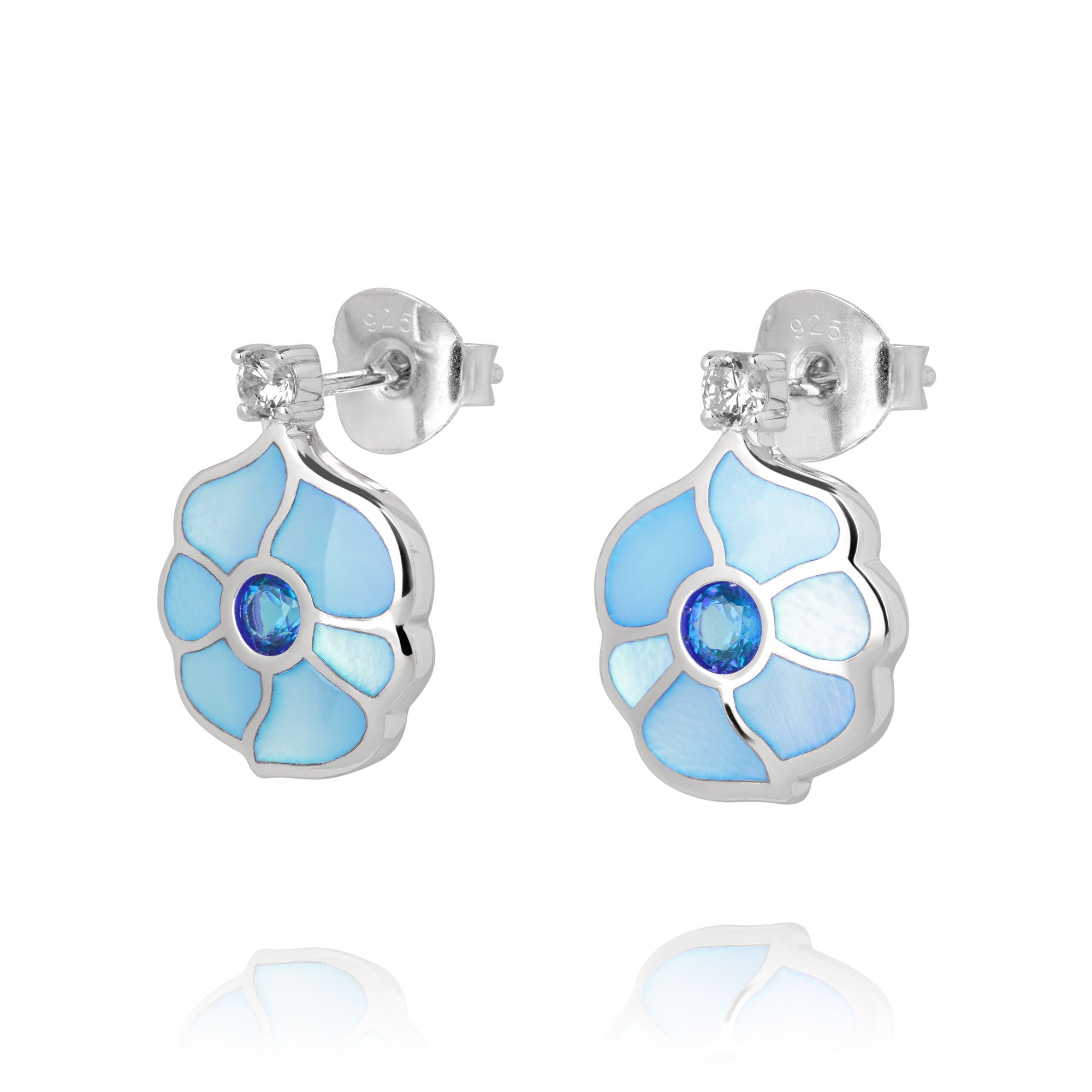 Windmill Grace Stud Earrings Blue