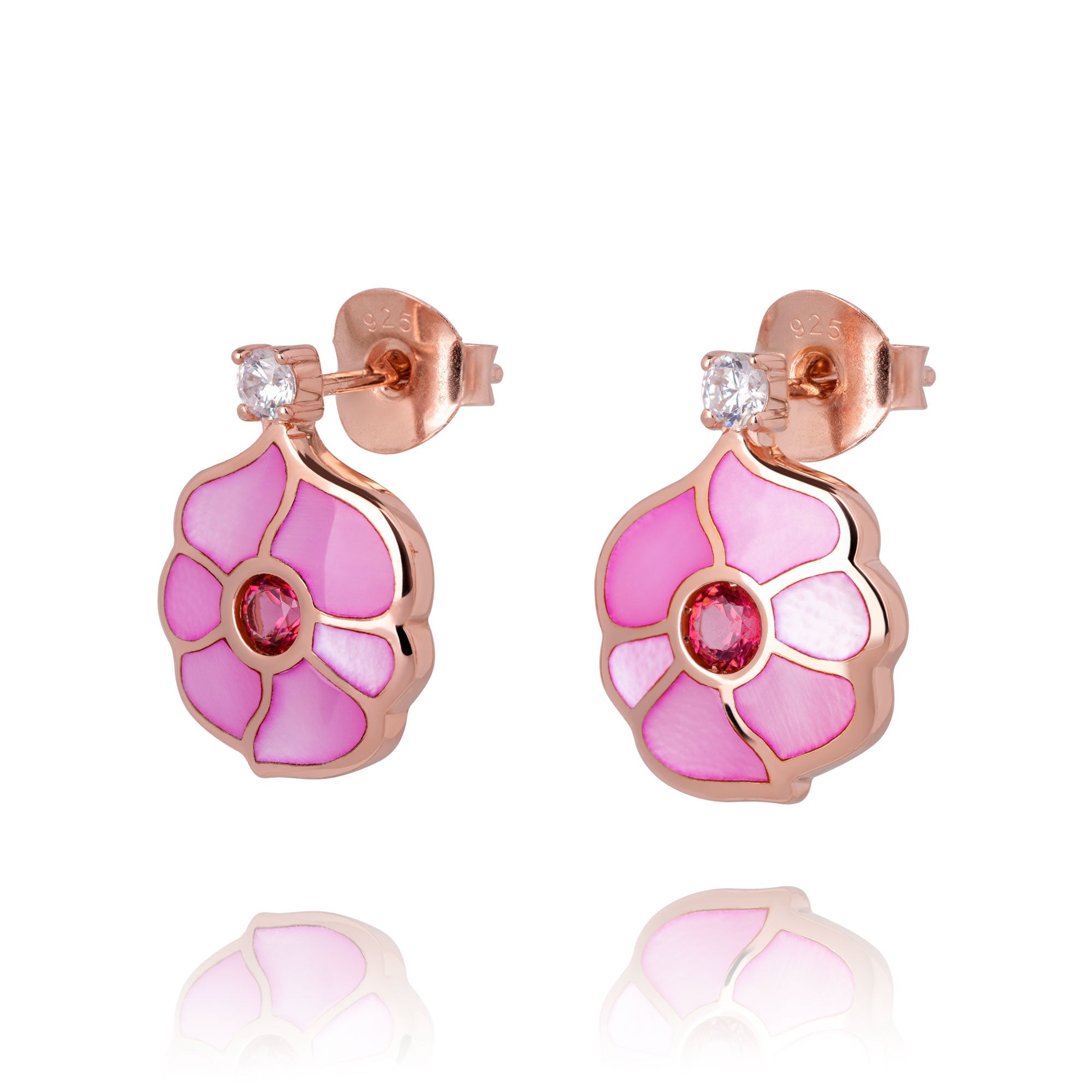 Windmill Grace Stud Earrings Pink