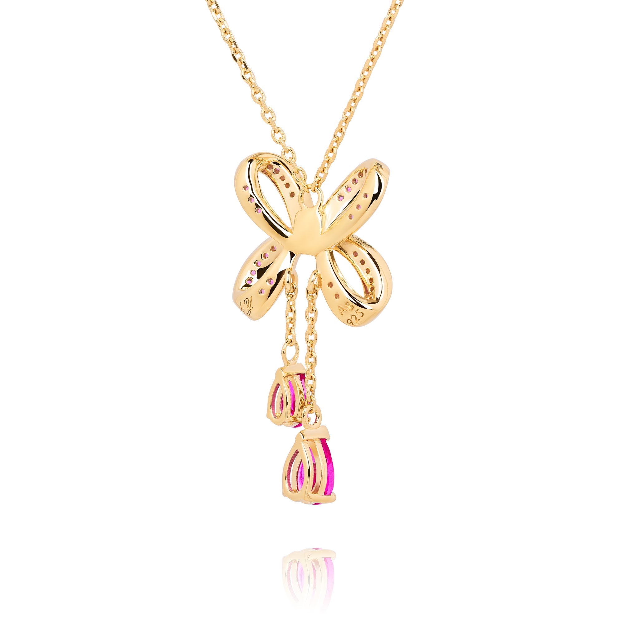 Blissful Knot Necklace Gold Back - Shen Yun Collections