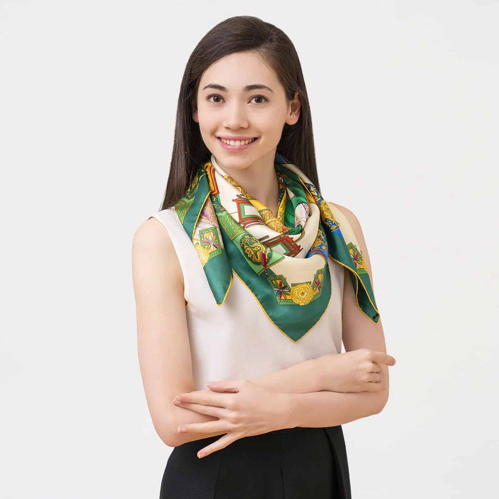 Manchurian Elegance Scarf  Model Image | Shen Yun Collections