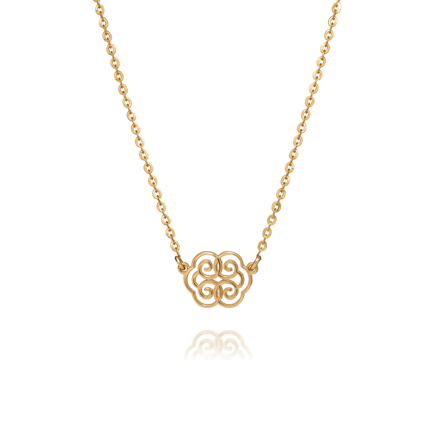Ruyi Wondrous Blessings Necklace 14kt Yellow Gold