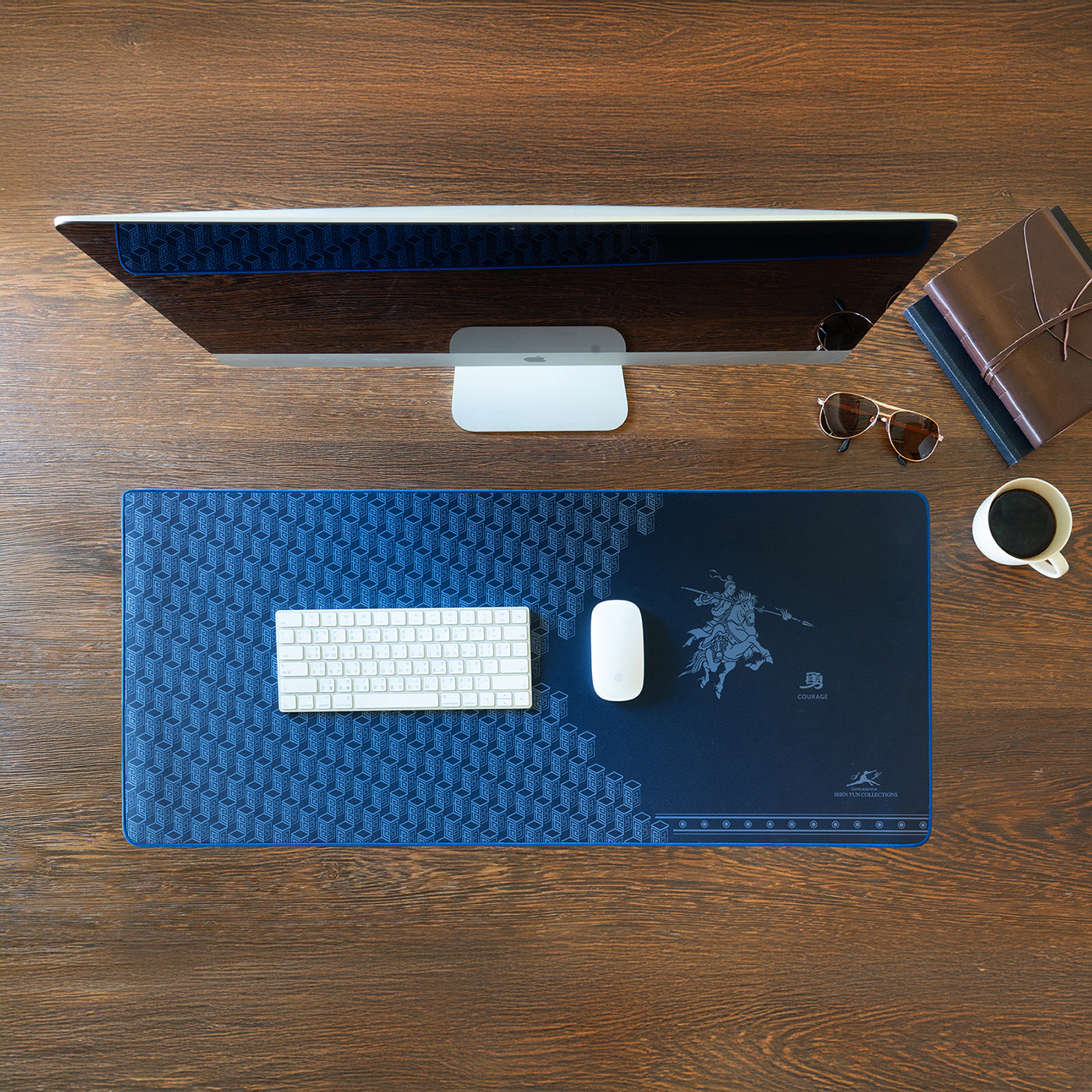 Riding to the Rescue Desk Mat 35.4"x15.7"  Desk View - Shen Yun Collections