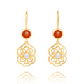 Blissful Ruyi Hook Earrings with Carnelian