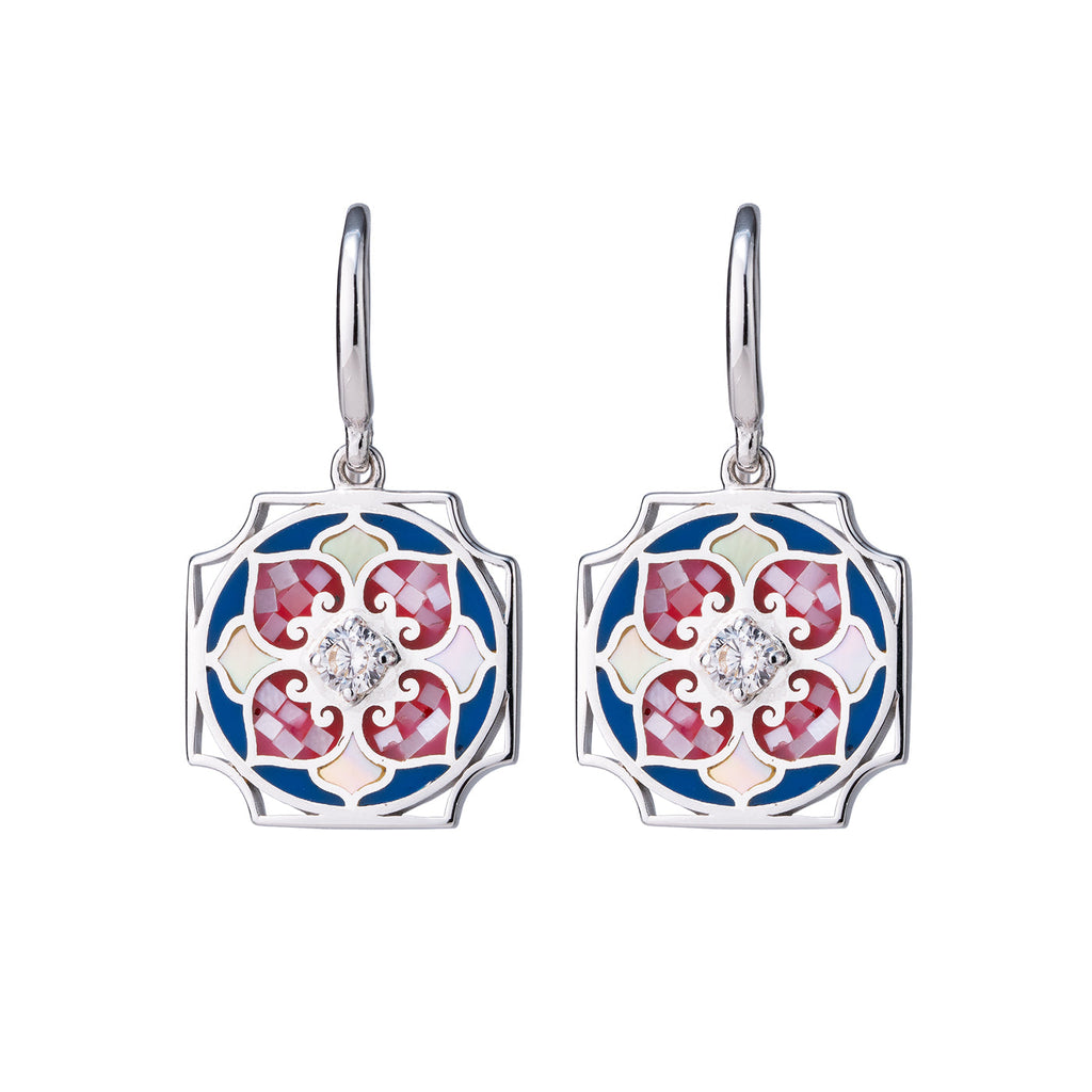 Flora Bliss Earrings Front View - Shen Yun Collections