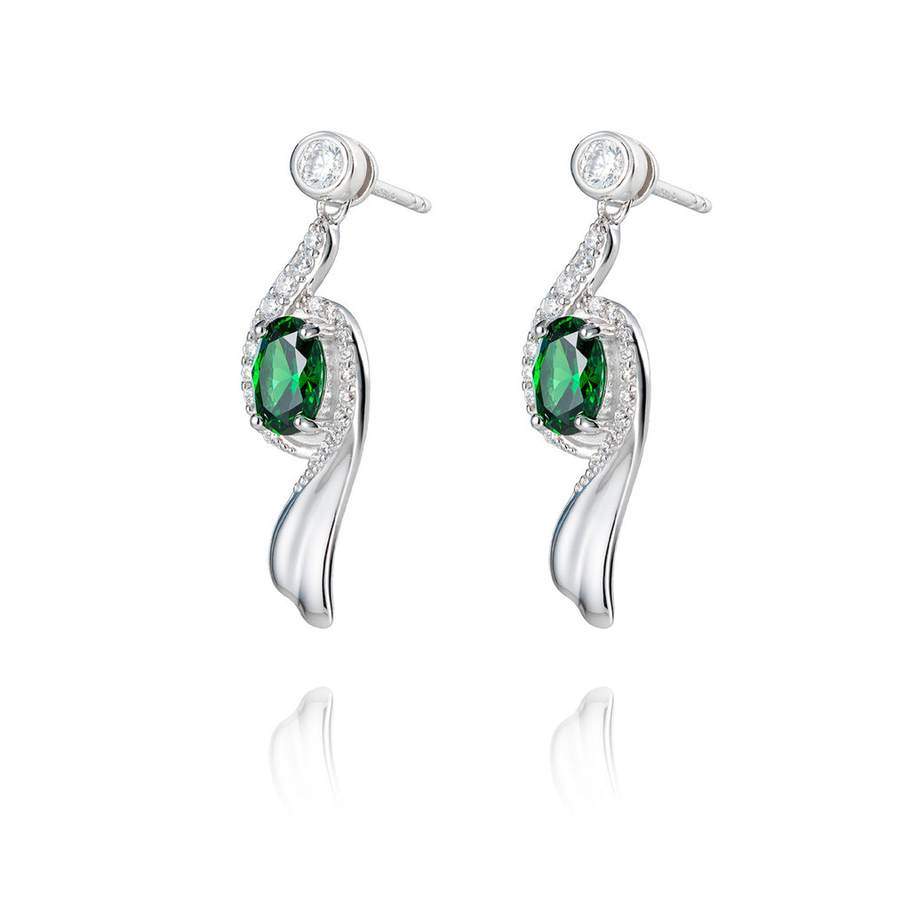 Flying Sleeves Earrings Green