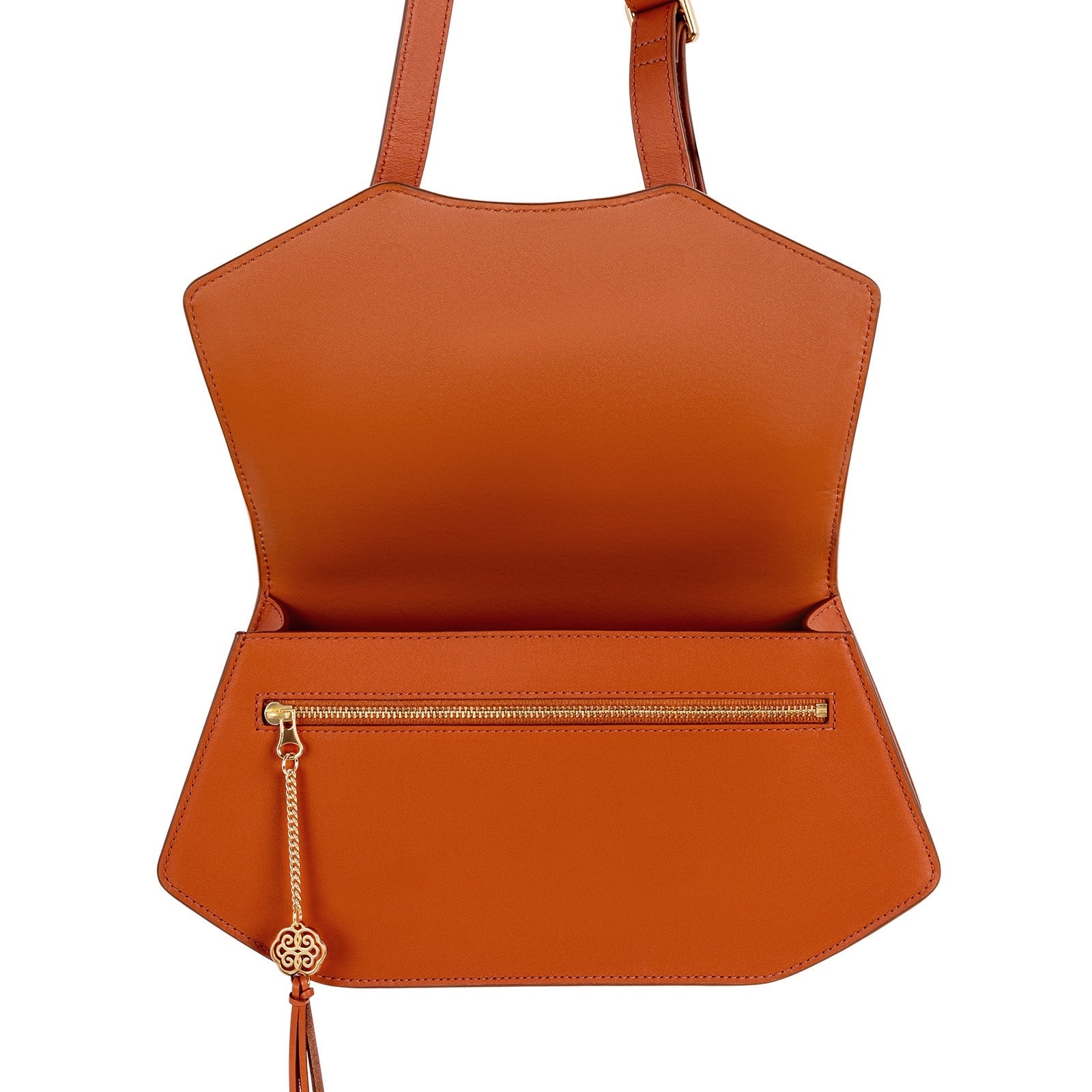 Manchurian Elegance Crossbody Bag Orange Brown