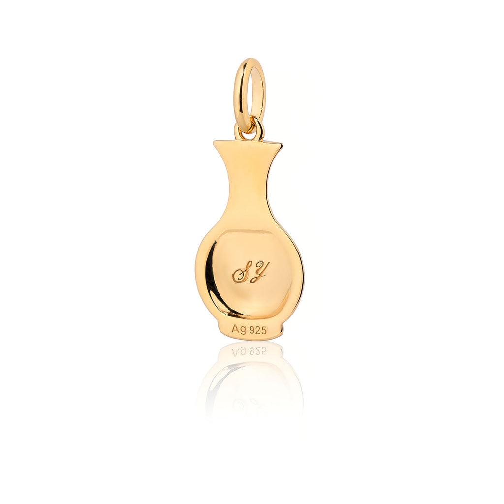 Porcelain Grace Charm Gold