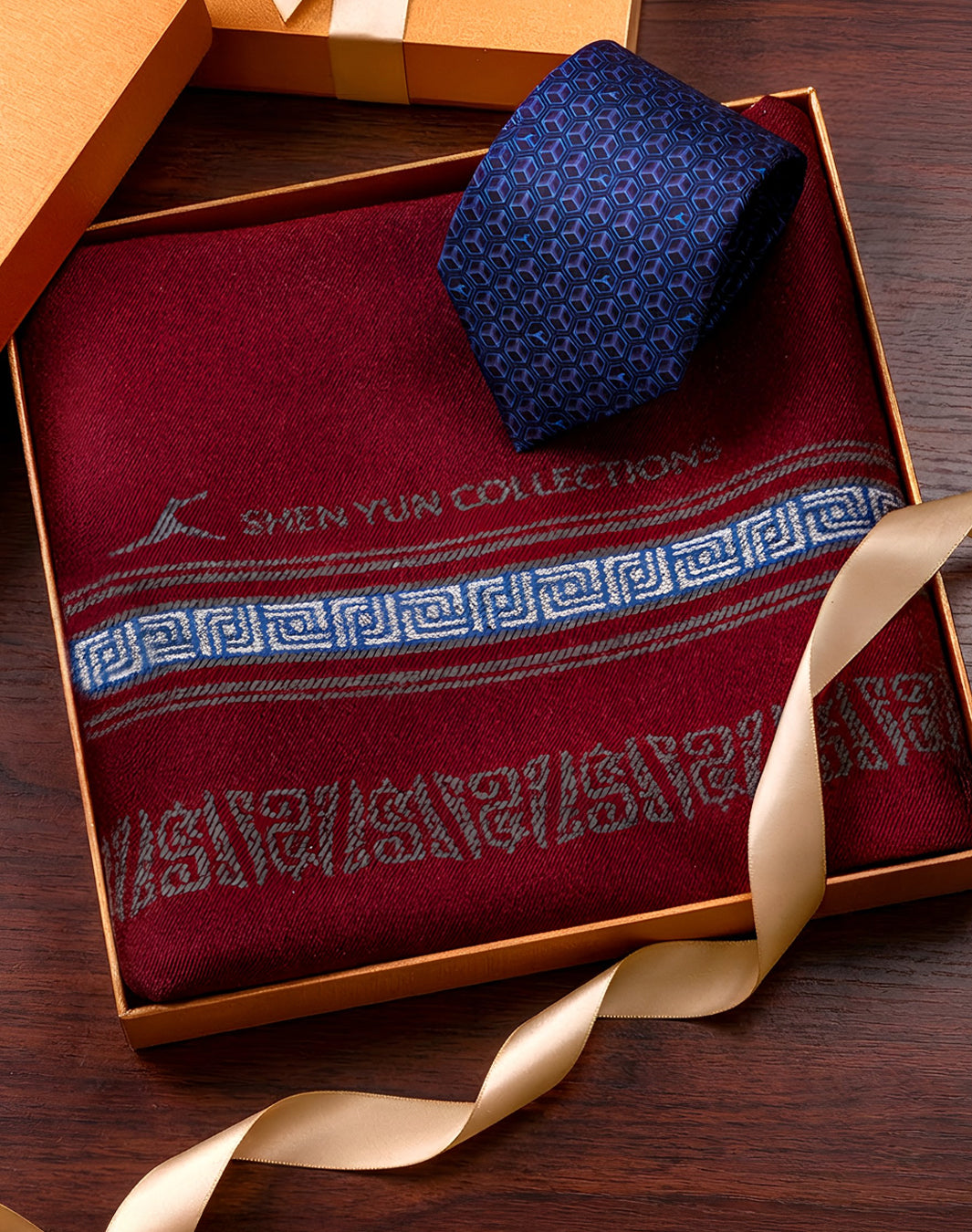 Scholar Scarf Burgundy/Grey