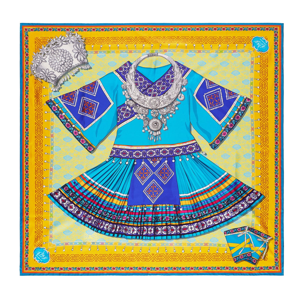 In A Miao Village Scarf Front View | Shen Yun Collections