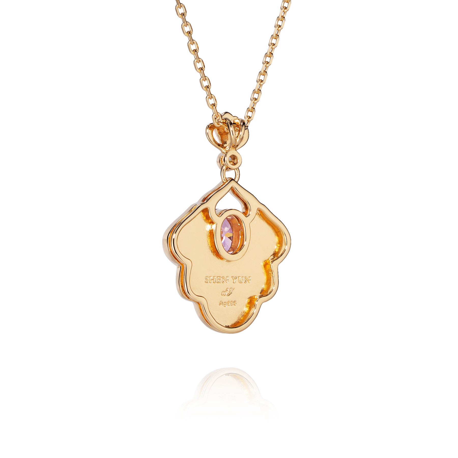 Tang Flowing Gowns Necklace Purple