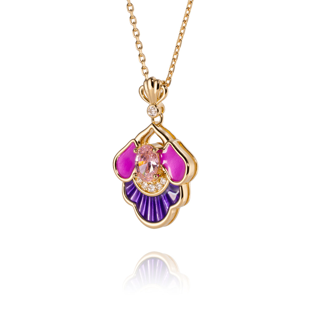 Tang Flowing Gowns Necklace Purple