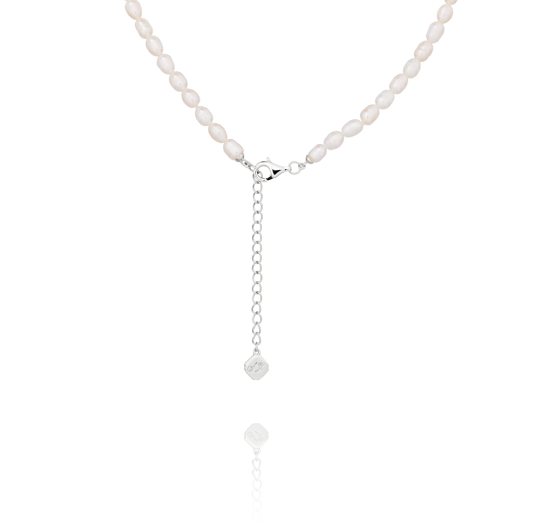 Pearl Charm Clasp Necklace Silver Clasp - Shen Yun Collections