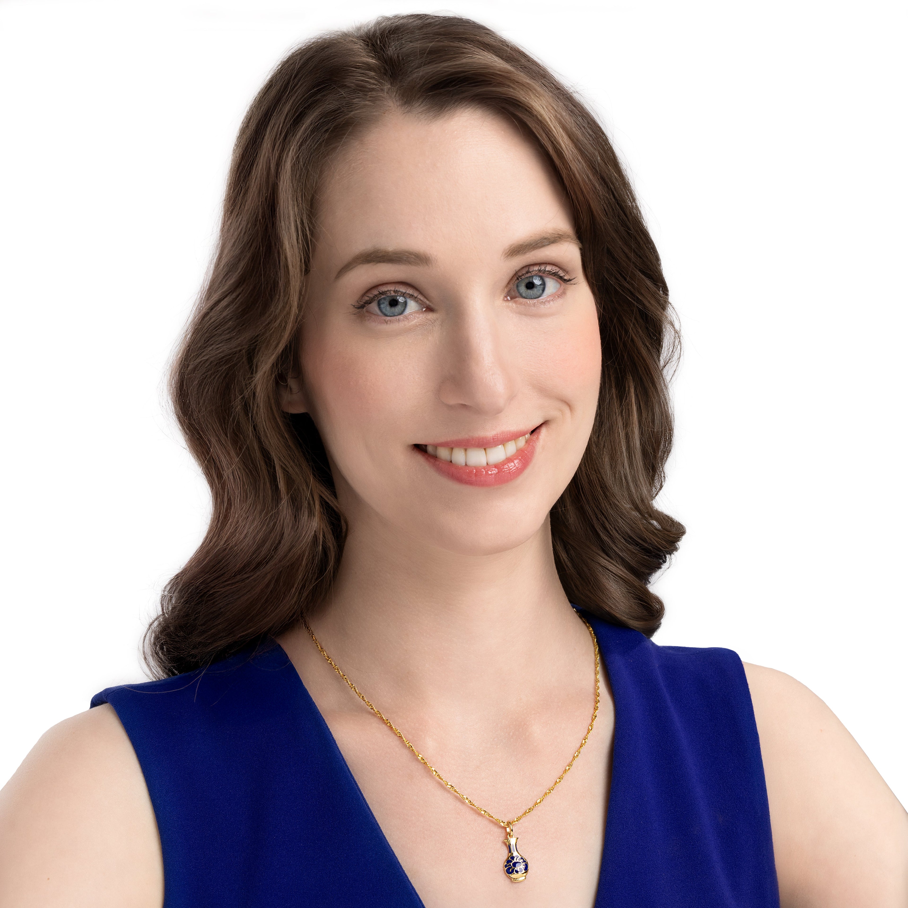 Porcelain Grace Charm Gold