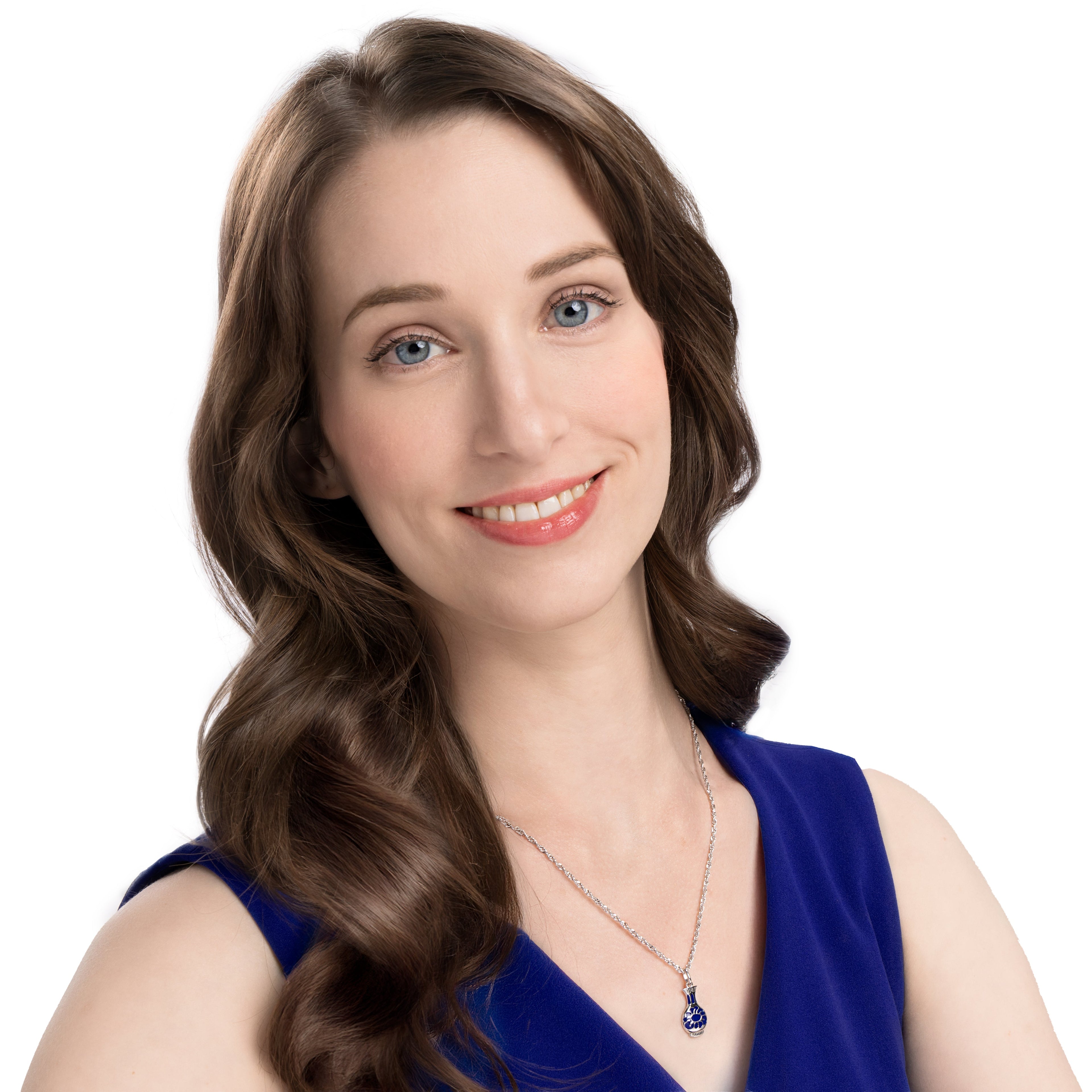 Porcelain Grace Charm Silver on Model 2 - Shen Yun Collections