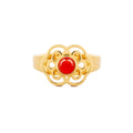 Blissful Ruyi Ring with Carnelian
