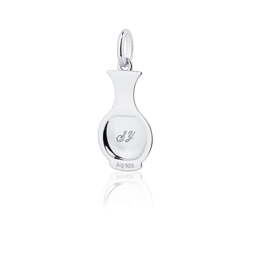 Porcelain Grace Charm Silver Back - Shen Yun Collections