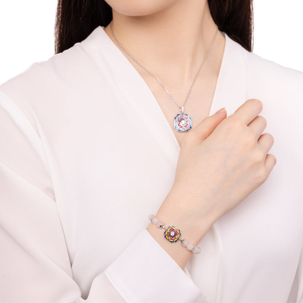 Floral Bliss
Armband · Rosenquarz