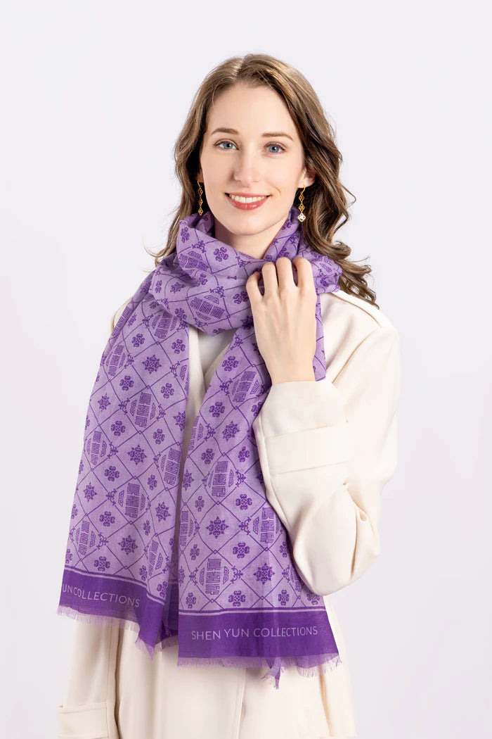 Zhen Shan Ren Long Scarf Lilac