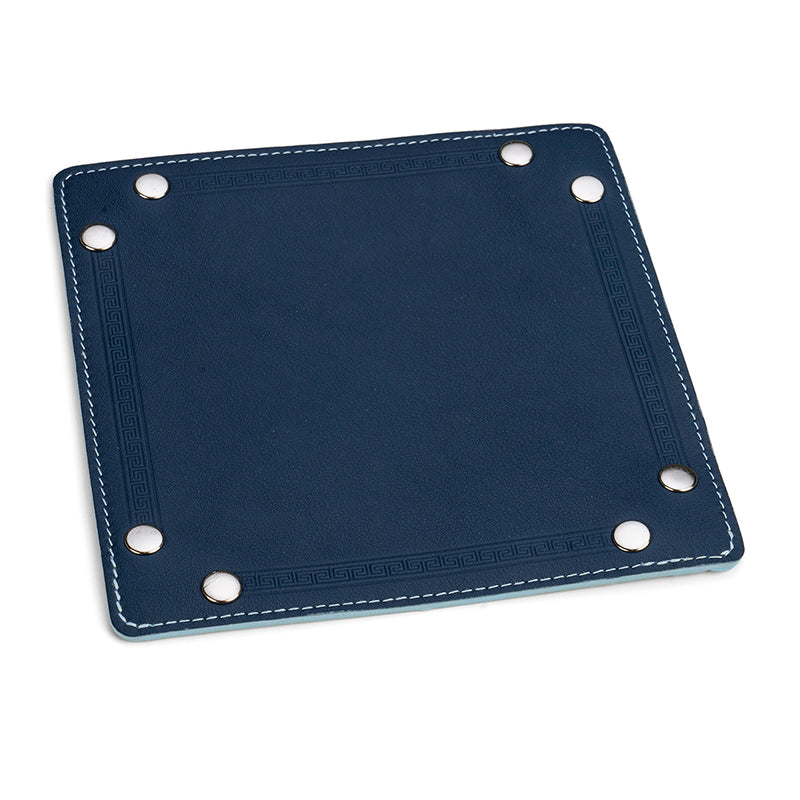 Signature Leather Tray - Blue