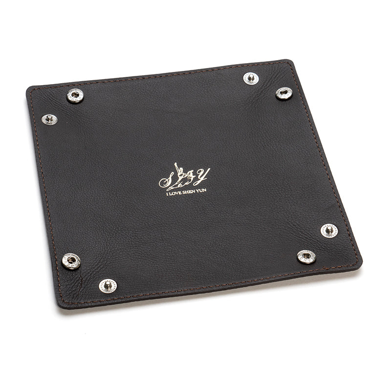 Signature Leather Tray - Brown