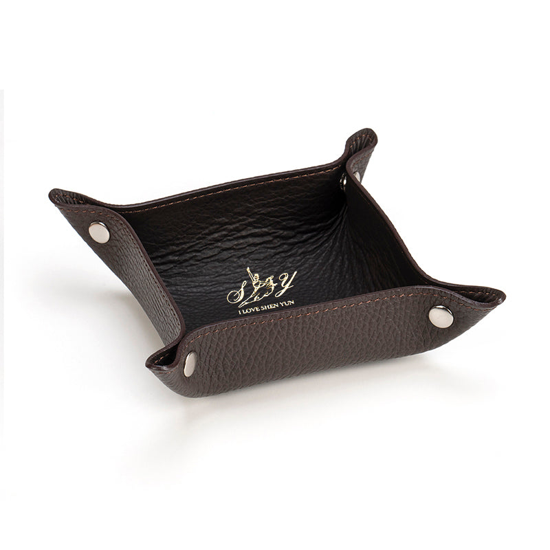 Signature Leather Tray - Brown
