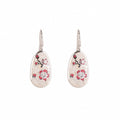 Plum Blossom Perlmuttmosaik Ohrringe · Silber