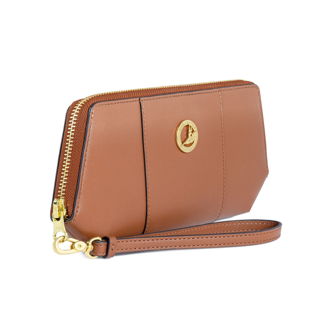 Manchurian Elegance Wristlet - Brown