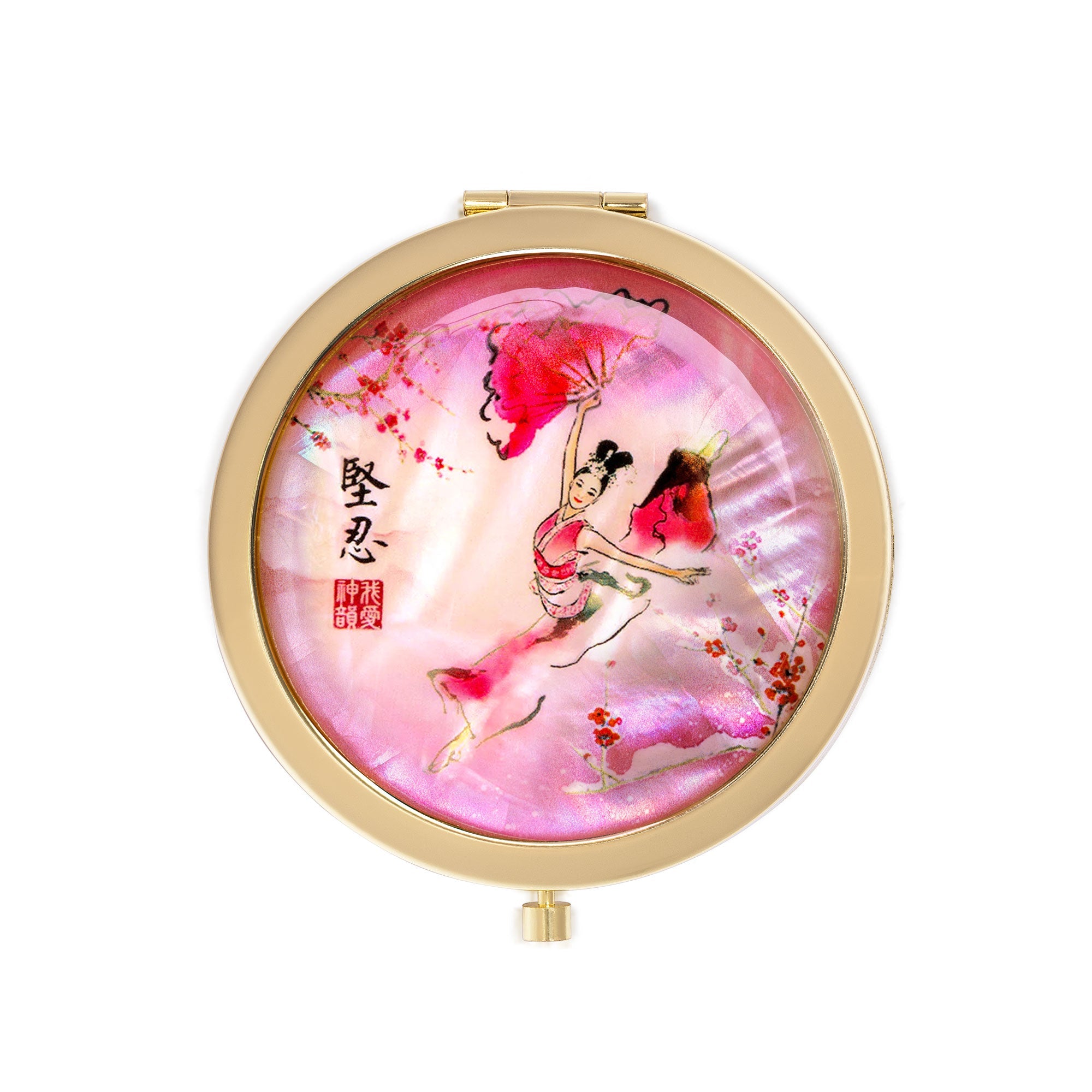 Plum Blossom Compact Mirror