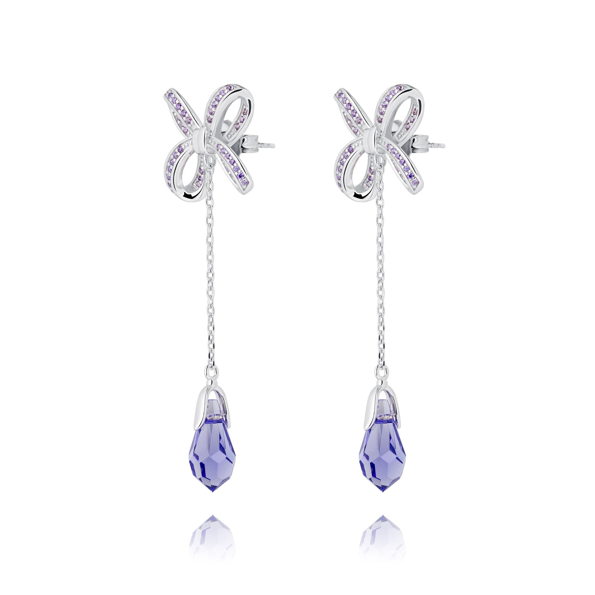 Blissful Knot Earrings Silver