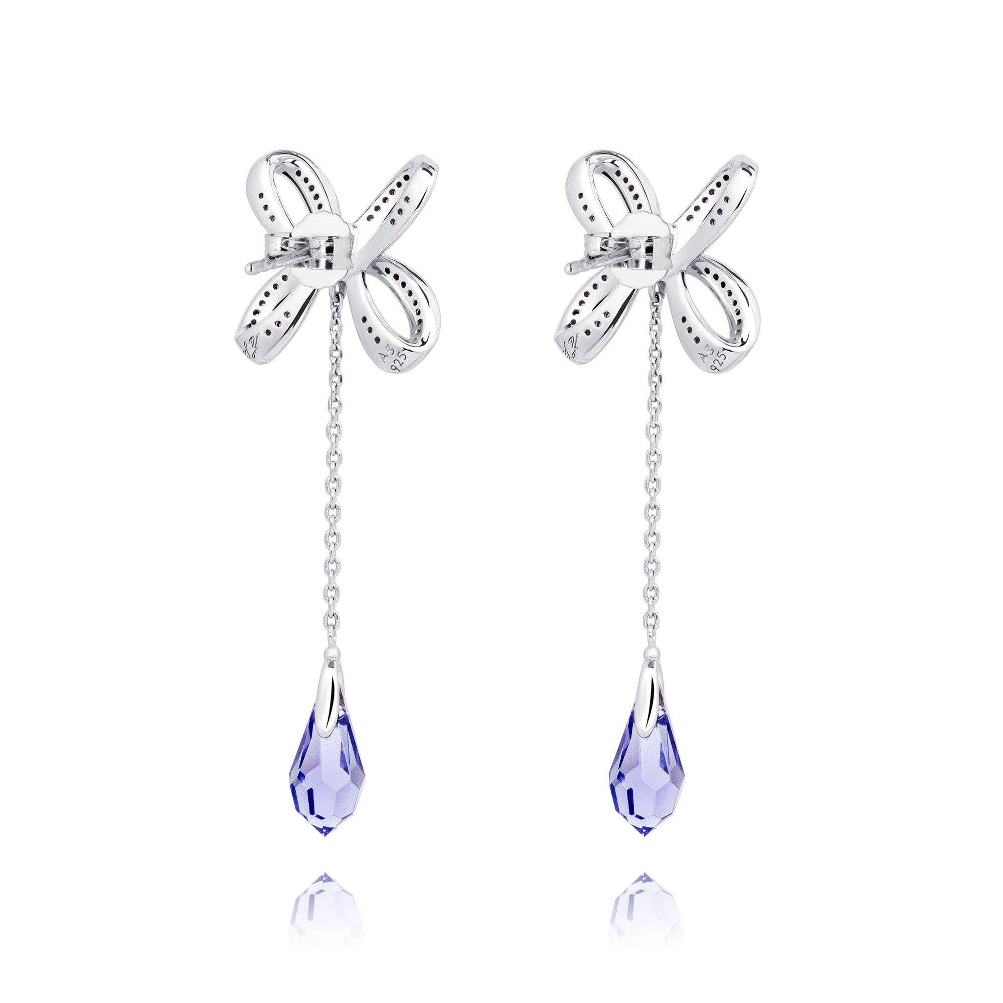 Blissful Knot Earrings Silver