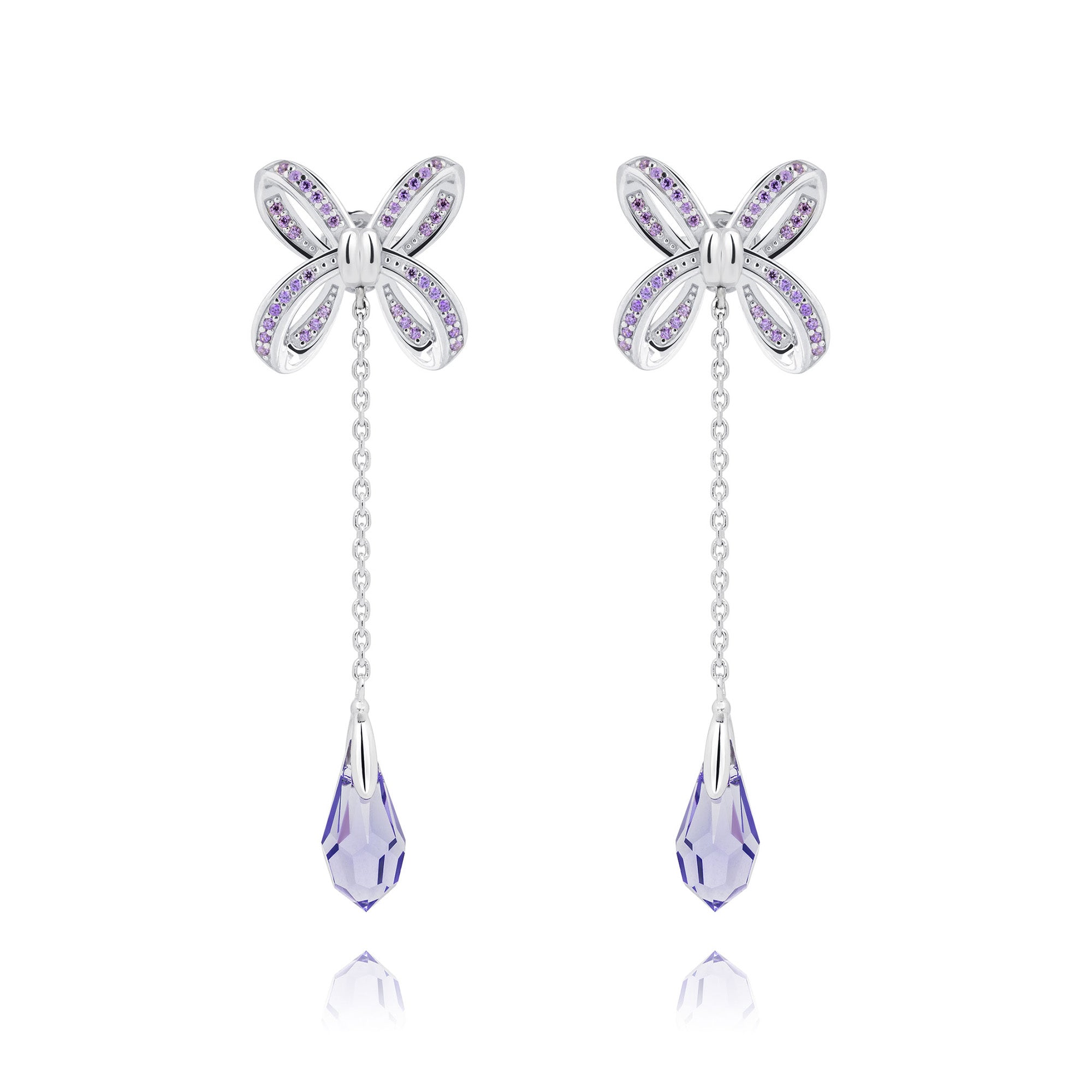 Blissful Knot Earrings Silver