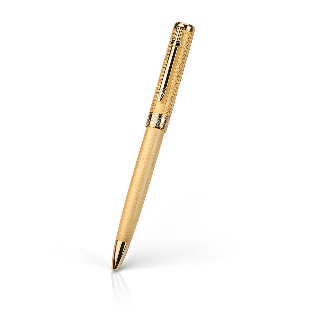 Zhen Shan Ren Wondrous Pen Classic Gold Front View | Shen Yun Collections